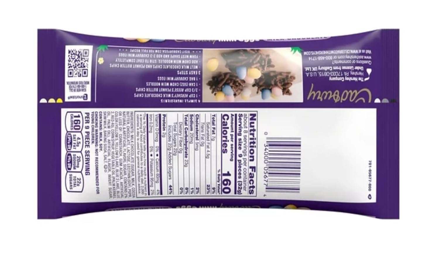 Mini Cadbury's Eggs Milk Chocolate Filled Easter Candy - Pack of 4 - Smiling Sweets - Delicious Chocolate Covered in Candy Shell - The Timeless Classic That Everyone Enjoys