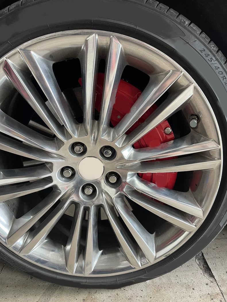 4pcs Compatible with Jaguar F-PACE/E-PACE/I-PACE/F-TYPE/XF Red Customed Aluminum Alloy Caliper Covers Powder-Coated