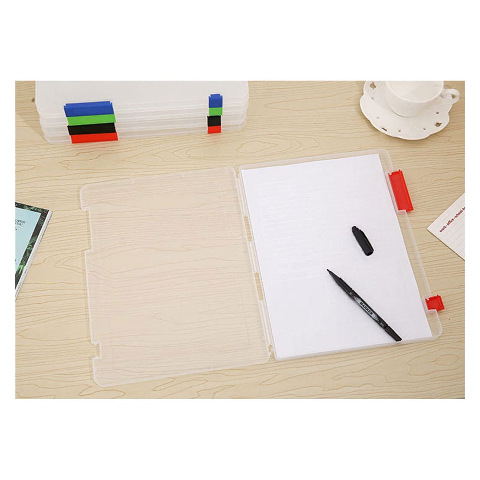 Foldery, Menedżer plików Teczka na dokumenty 1 szt. Teczka na dokumenty A5/A4 Przezroczysty papier Pudełko do porządkowania Duża pojemność Uchwyt na papier do nauki Artykuły papiernicze Przechowywanie