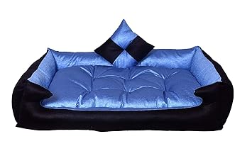 RESONANCE Reversible Dual Ultra Soft Ethnic Designer Velvet Luxury Sofa Bed PET Bed | Dog Bed | CAT Bed | Puppies Puppy Bed | Rabbit Bed ( XXL Size: 110 * 80 * 20 cm.)