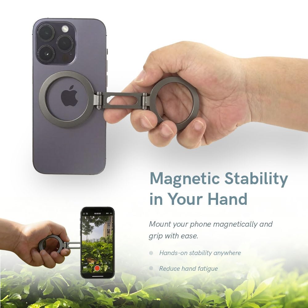 Lume Cube Support de téléphone magnétique de qualité supérieure pour iPhone et Android MagSafe - Support magnétique double face pliable avec plusieurs points de réglage - Support pour toute surface