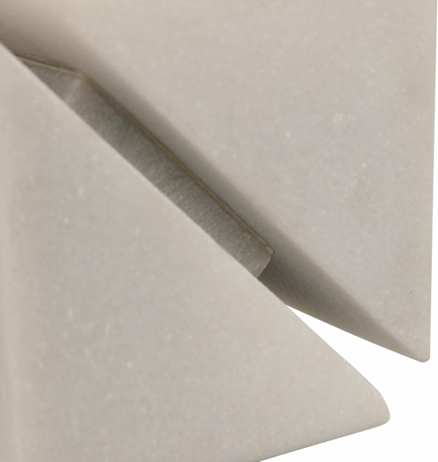 White Marble Sculpture Cube – Accessories for Room Styling and Layering – Shelf, Desk, or Console Placement – Modern Geometric Design Accent for Contemporary Spaces, Home Decor – 4", White Finish