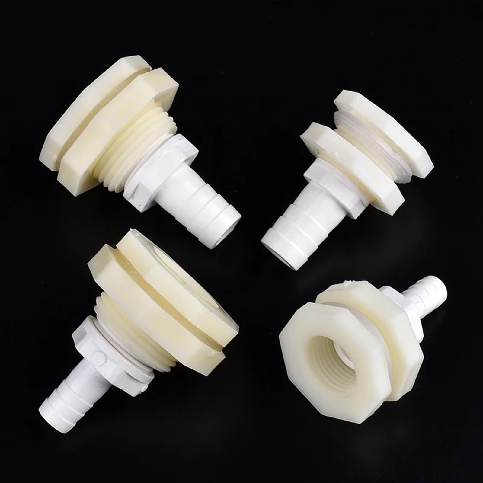 Raccordi per Tubi dell'Acqua, Adattatore for Tubo in PVC Bianco da 1/2" e 3/4" a 8-16 mm for irrigazione da Giardino con Scarico del Serbatoio(3l4 inch 16mm)