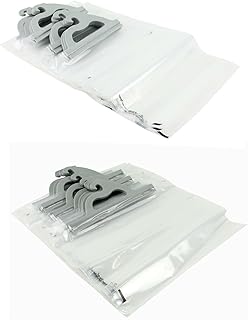 Monaco Hanging Storage Bags 20-pack Bundle. 10-pack of 12 x 9-inch and 10-pack of 14 x 12.5 inch. Clear Plastic Bags for Classroom, Library, and Pharmacy Use