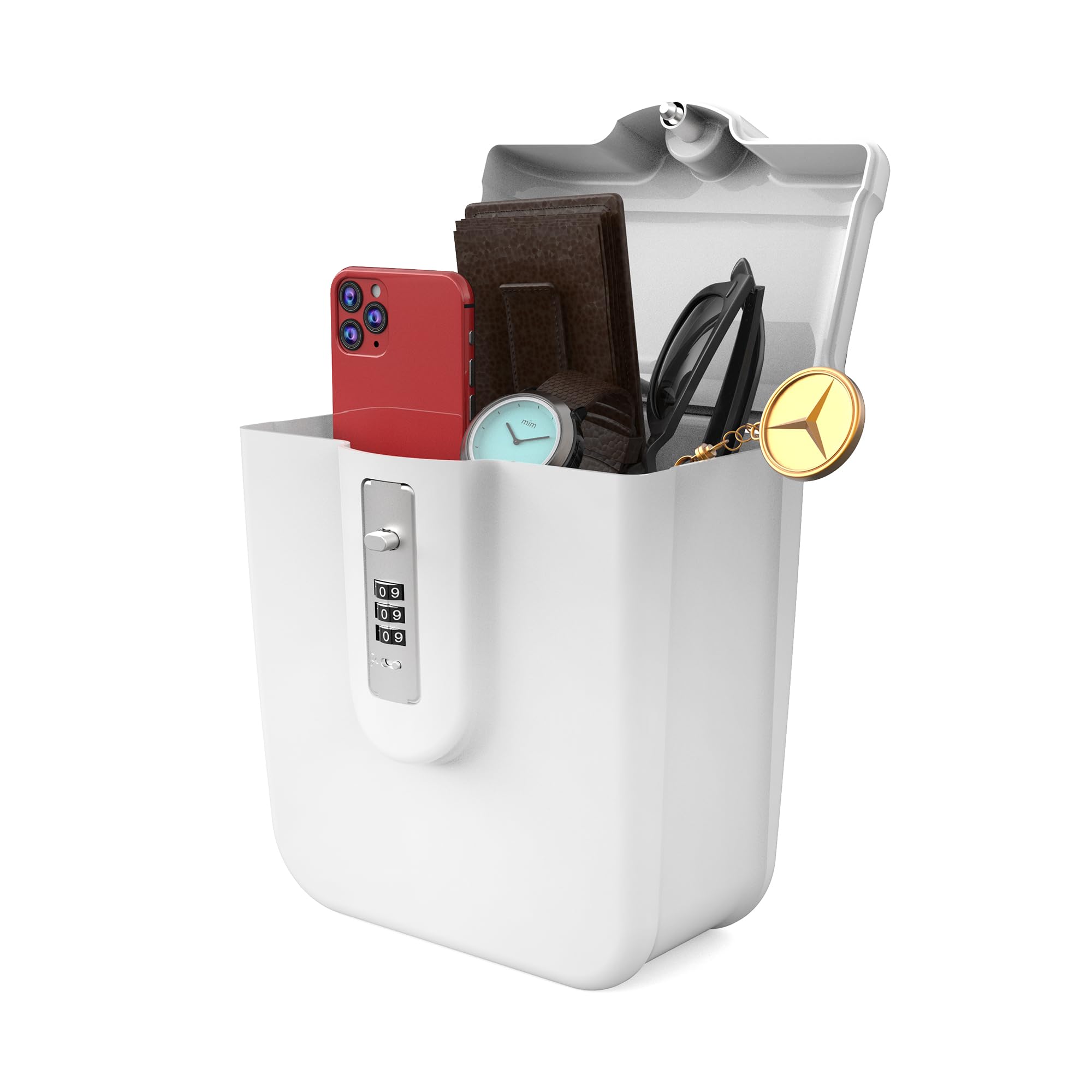 UP Security Lock Box for Beach Vacation Essentials, Combination Lock Box, Small Portable Safe for Travel, Cruise, Outdoor Storage Lockbox for Cash,