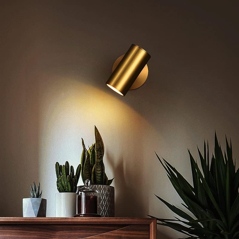 CITRA 10W LED Antique Brass Gold Focus Spot Ceiling Wall Light Warm