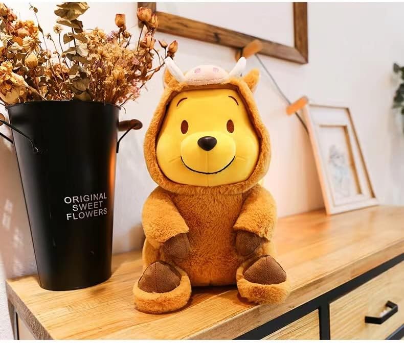Miniatura 4 de BAI LAN HEI Winnie The Pooh - Animal de peluche de 13.8 pulgadas, peluche Kawaii de dibujos animados Pooh Bear de peluche, regalos para niños y