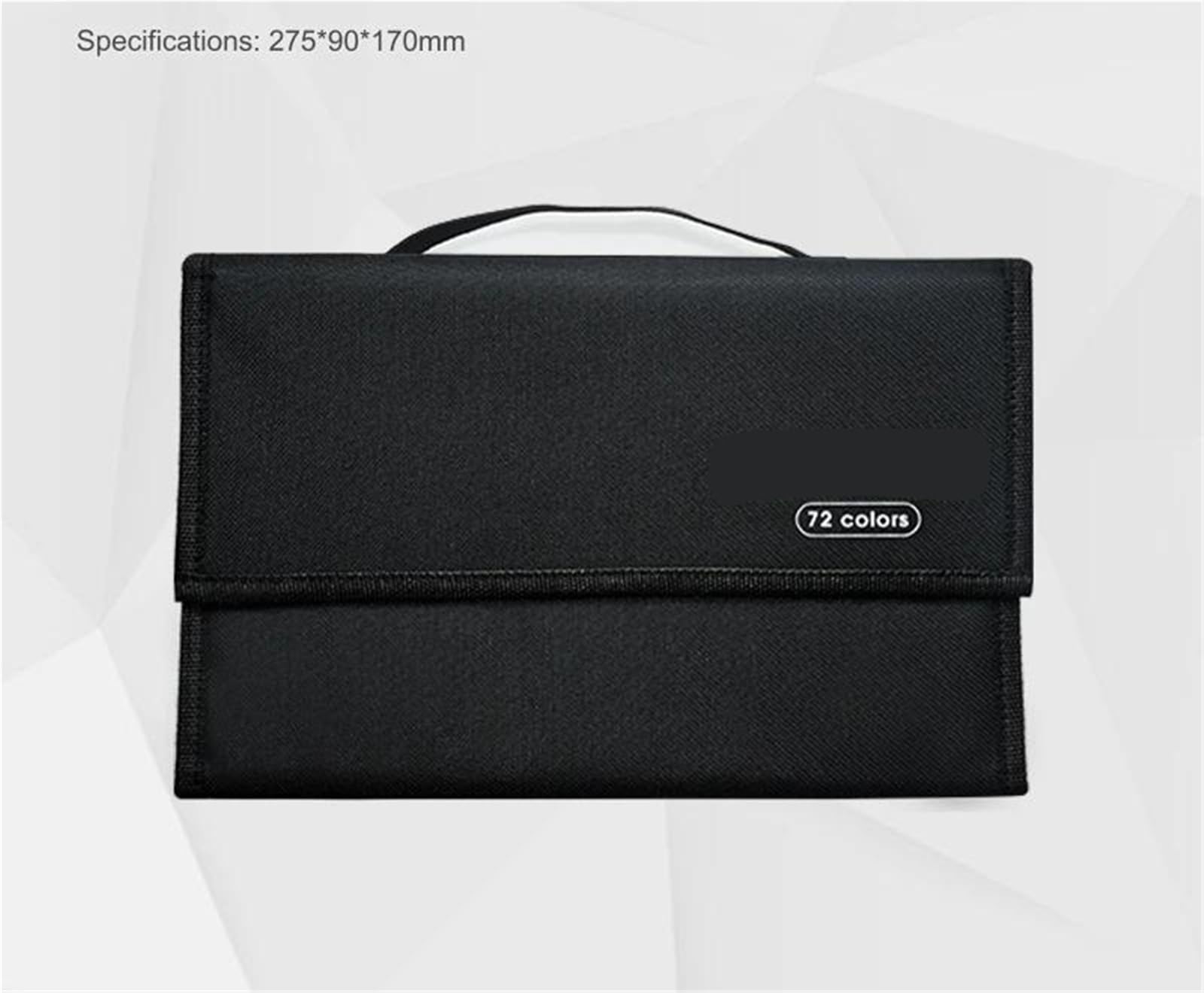 Porta Pennarelli Borsa porta pennarelli neri 12/24/36/48/60/72 Slot Tela di nylon Benda portatile Penna for acquerello Articoli di cancelleria for l'organizzazione Per Ufficio(72 sticks)