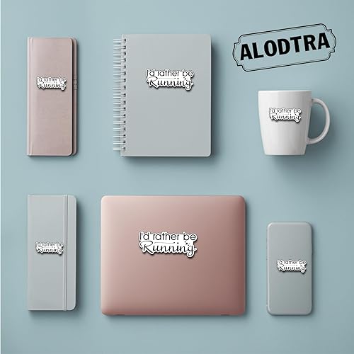 Miniatura 4 de (3 piezas) I'd Rather Be Running - Calcomanías inspiradoras con cita inspiradora, impermeables, para vaso, calcomanías de vinilo motivacional para
