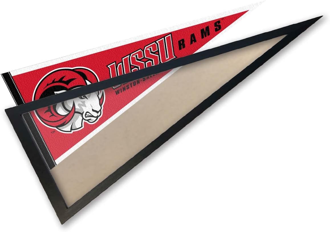 College Flags & Banners Co. Winston Salem State University Rams and Wood Pennant Frame
