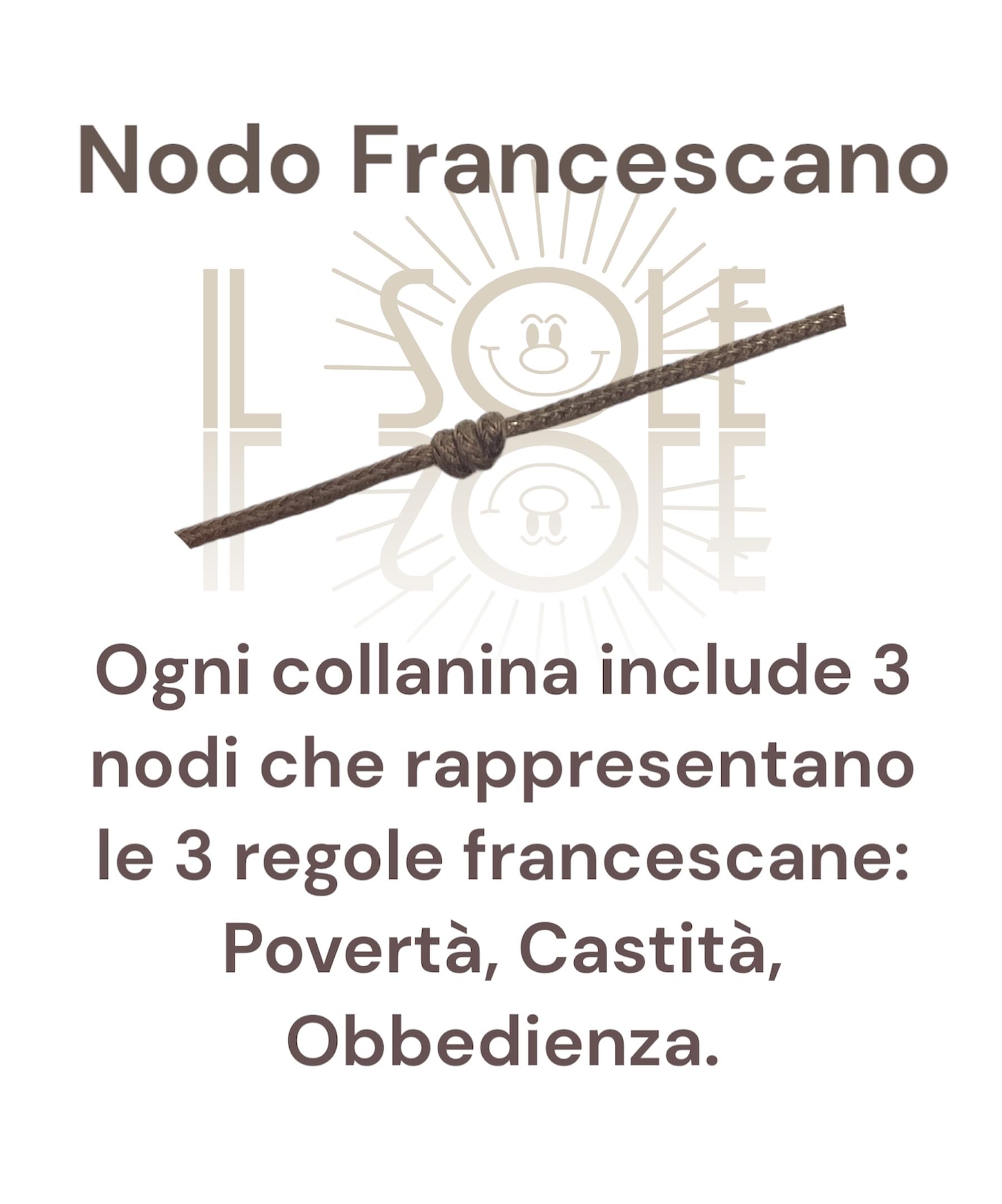 Tau 20 pezzi in legno di ulivo con cordoncino colorato, croce di San Francesco d'Assisi 2,2 centimetri con i 3 nodi Francescani