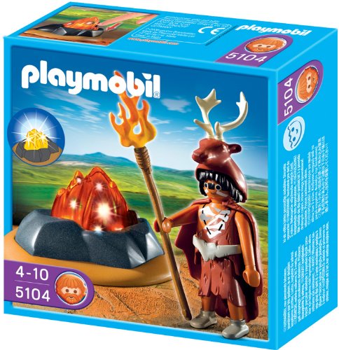 Preisvergleich Produktbild Playmobil 5104 - Feuerhüter mit LED-Feuerfels