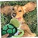 Abaodam Turtle Plush Dog Chewing Toy Soft Squeaky Molar Plaything for Dogs Cartoon Animal Design Lightweight and Safe for Teething Puppies
