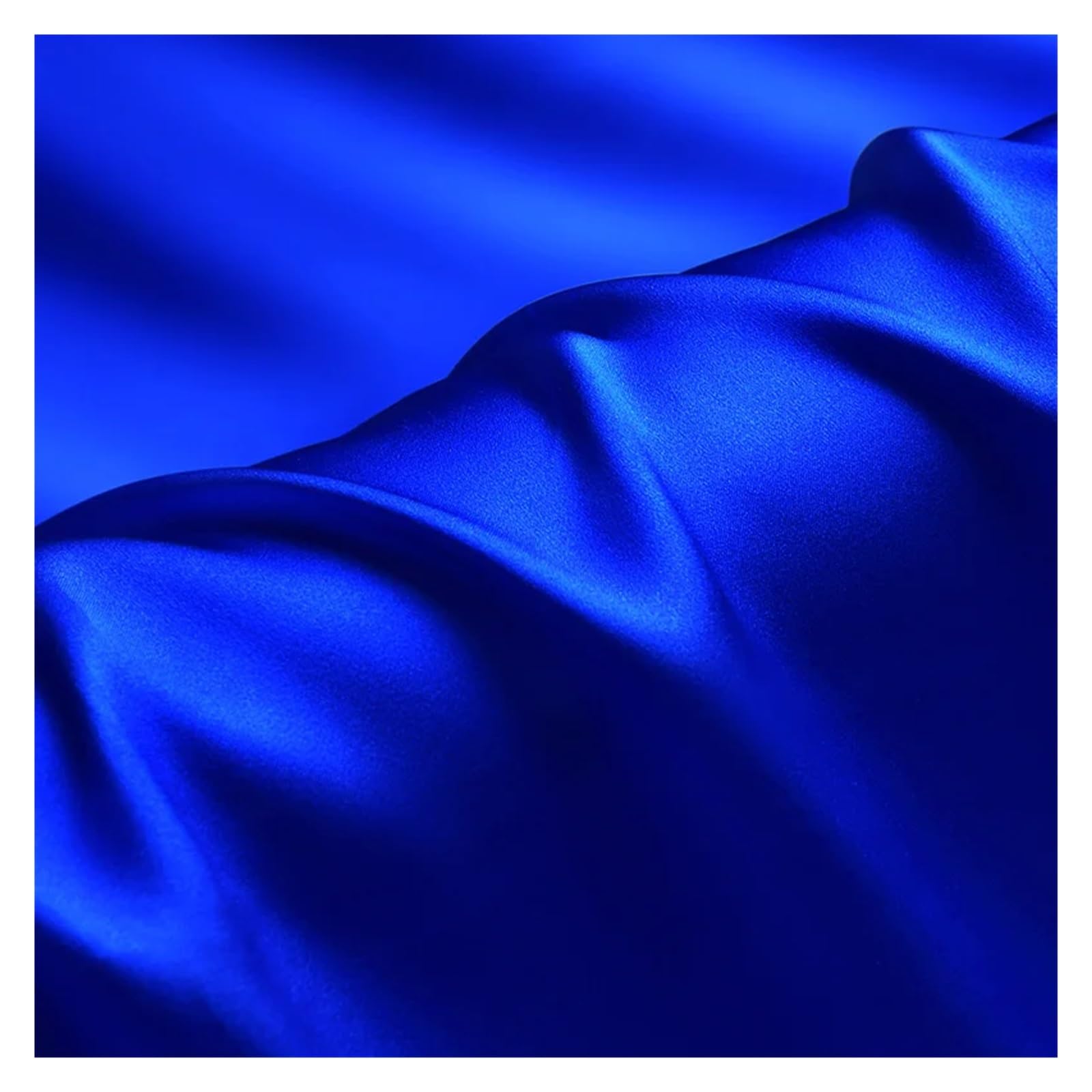Tela De Raso Tela Charmeuse transpirable de seda morera, 16, 19, 22, 30 y 40 mm, 114 cm ancho, color azul rey para Manualidades DIY(40mm)