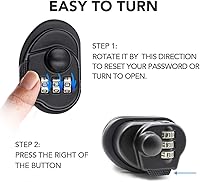 Vista 3 de RioRand Bloqueo de gatillo 3 dígitos combinación pistola bloqueo bloqueo gatillo accesorios