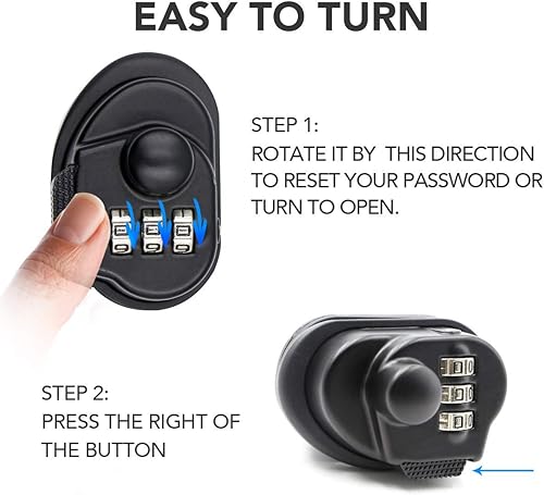 Miniatura 3 de RioRand Cerradura de gatillo con combinación de 3 dígitos para pistola de bloqueo de gatillo