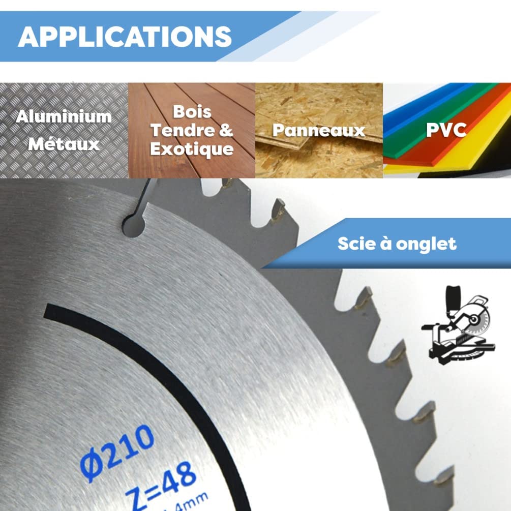 Lame De Scie Circulaire HM Universelle D. 255 X Al. 30 X ép. 3,2/2,2 Mm