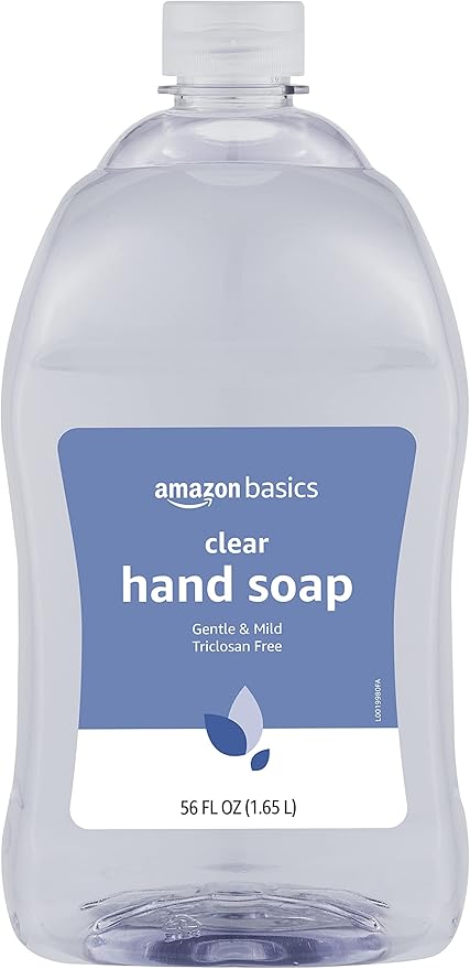 Amazon.com : Amazon Basics Gentle & Mild Clear Liquid Hand Soap Refill ...