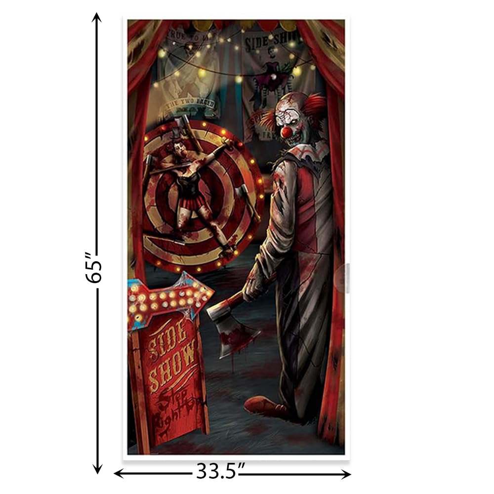 Amscan International - 241164, Kit di decorazioni porta inquietante per carnevale, dimensioni: 1,65 m x 85 cm