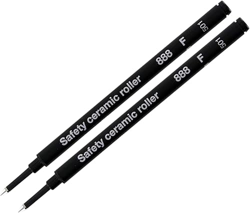 Miniatura 3 de Schmidt German, pluma negro con recarga de seguridad, cilindro cerámico 888 F (2 unidades)