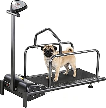 Dog Treadmill, Indoor Dog Walker, Dog Training Exercise Walk Run Equipment Fitness Kit, Pet Treadmill Dog Running Machine,for Dogs up to 80kg,with LCD Display Screen