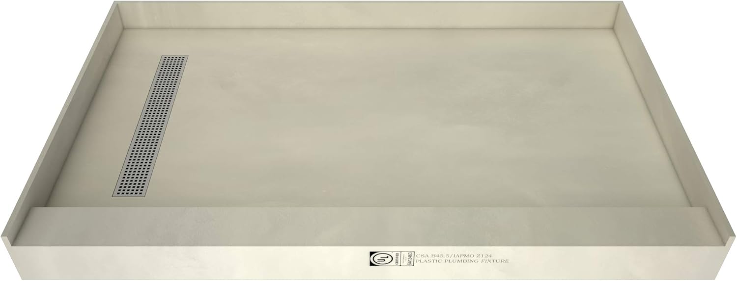 Amazon.co.jp Tile Redi USA T4860LSCDNPVZ Redi トレンチコート シャワーパン 幅60インチ x