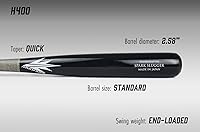 Vista 3 de Spark H400 Wooden Baseball Bat Maple Wood Gamebat Practice Training Bat [Made in Japan]