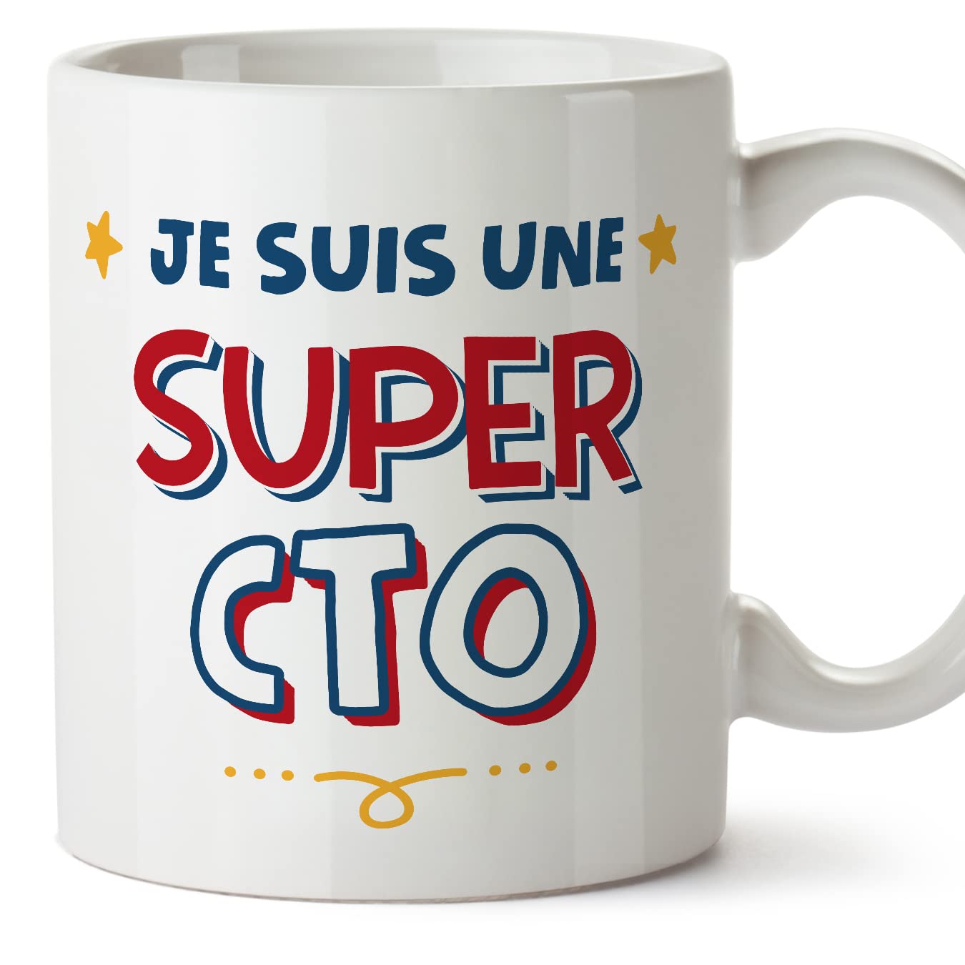 MUGFFINS CTO Woman Mug - in French - Je Suis Super - Funny Gift for Colleagues - Ceramic 11oz Mug