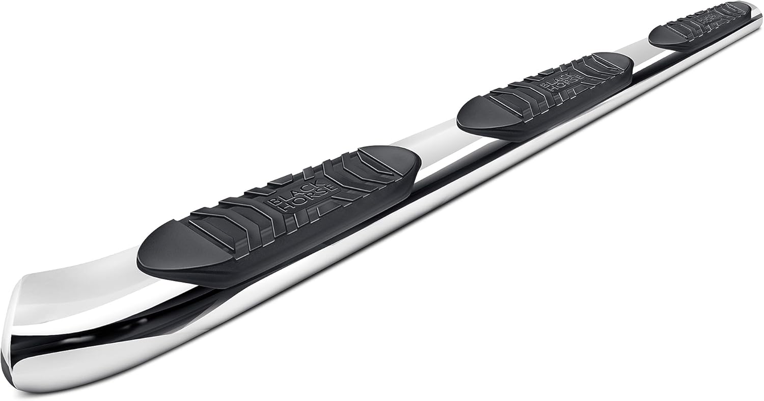 Black Horse Extreme Wheel-to-Wheel Side Steps Stainless Steel Compatible with 2019-2026 Silverado/Sierra 1500|2022-2023 Chevrolet Silverado 1500 LTD|2022-2022 GMC Sierra 1500 LTD Crew CAB-GMSS-NL-19