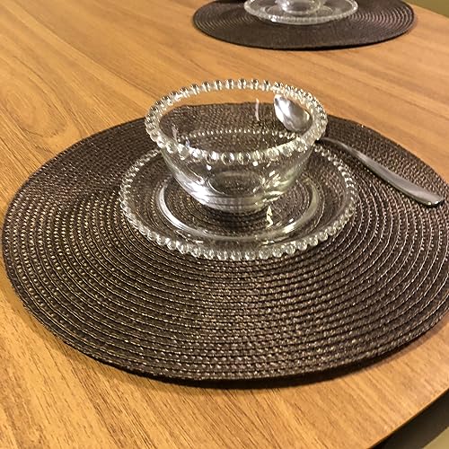 Kit Jogo Americano Com 6 Peças (Marrom Escuro)