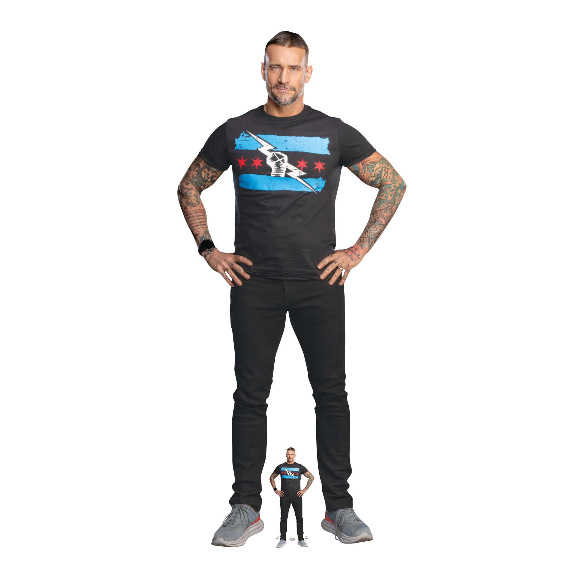 Star Cutouts SC4406 CM Punk WWE Cardboard Cut Out Height 186cm