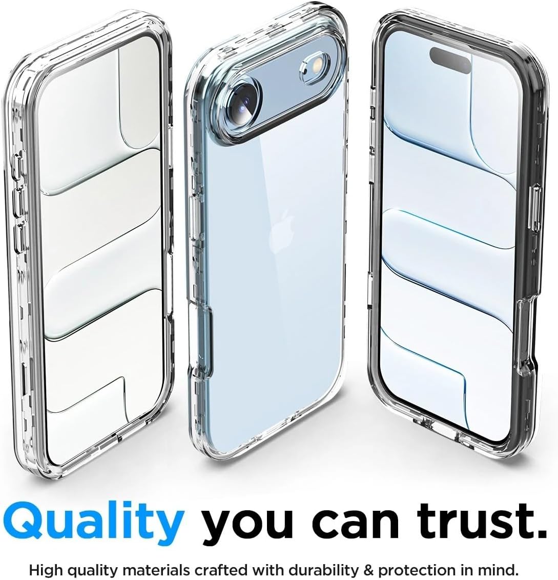 for iPhone 17 Air Case Clear, [Anti - Yellowing] [Military-Grade Drop Protection] Protective Clear for Apple 17 Air Case with Shockproof Bumper 2025