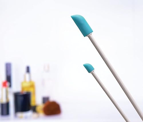 Miniatura 6 de S&T INC. Espátula de maquillaje, juego de 2 espátulas de silicona grandes y pequeñas para cosméticos, champú, cuidado del cabello y productos para
