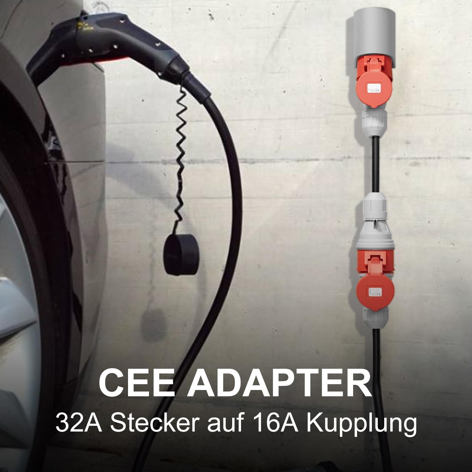 Adaptateur CHRI pour courant fort Adaptateur Cee 32a vers 16a, câble pour courant fort 5 * 2,5 mm² 16A 415V
