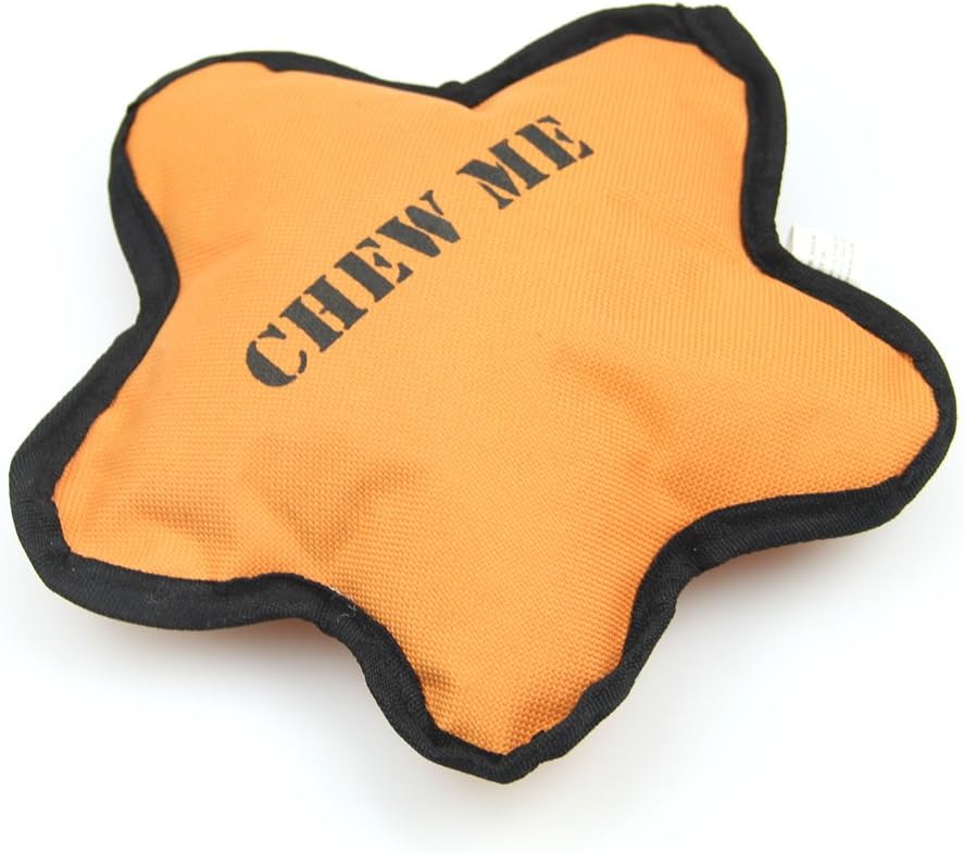 Estone Dog Toy Pet Puppy Chew Squeaker Squeaky Plush Sound Cute Bakery Bread Shape Toy (Pentagram)