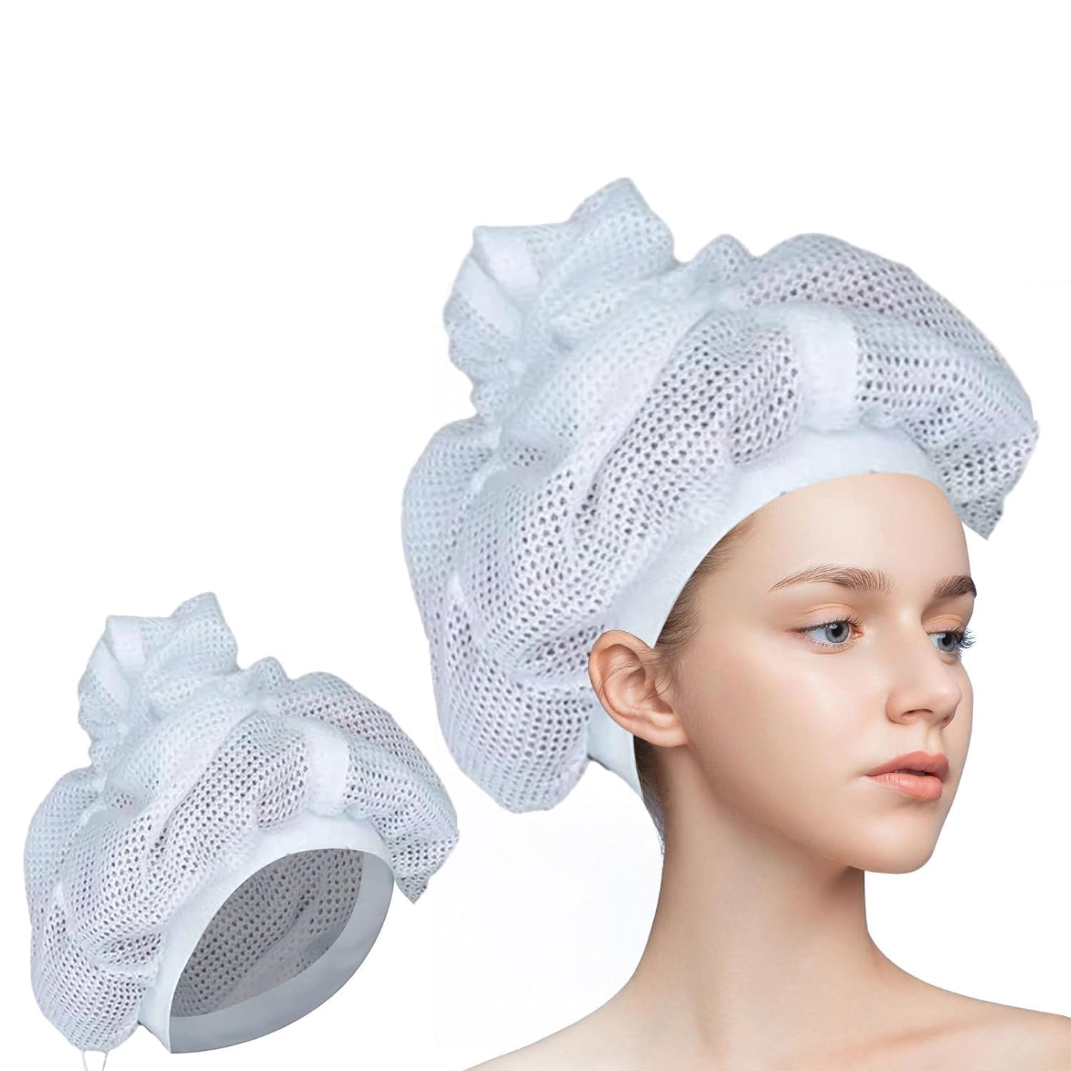 Net Plopping Cap For Drying Curly Hair, Net Plopping