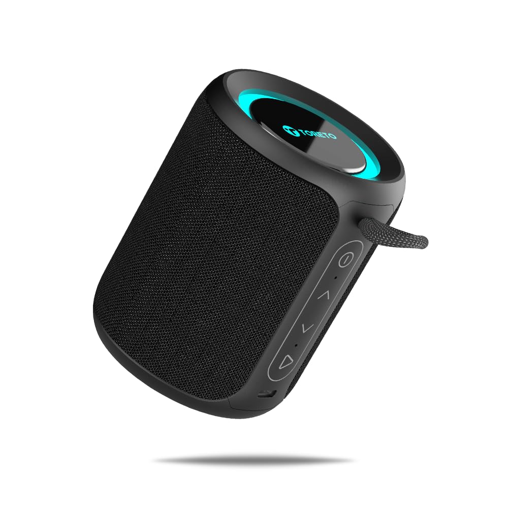Toreto Cosmo 18W Portable Bluetooth Speaker Immersive 360`Surround Sound (Black)-image-25