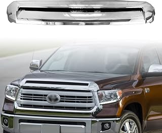 Collect Light Front Upper Hood Bulge Molding Grille Trim For Toyota Tundra 2014-2021 Front Upper Grille Hood Scoop (Chrome)