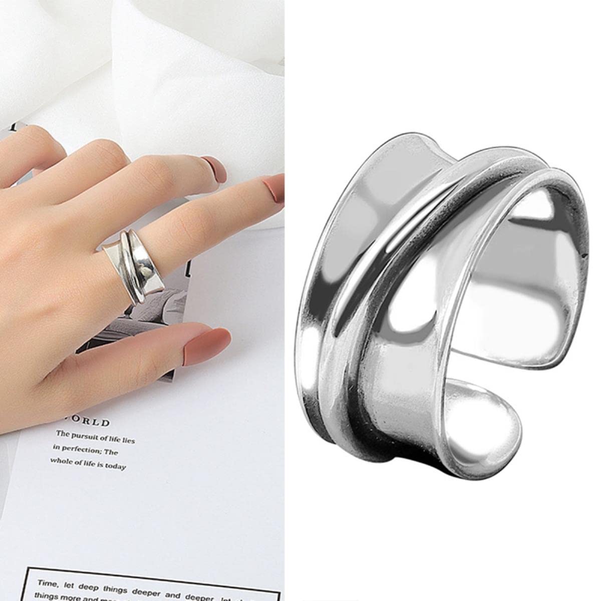 ②Own Light Mix Ring【#Casual】（Silver) How to Style Mixed Metals
