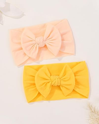 Miniatura 6 de jollybows 12 diademas de nailon para bebés con lazo elástico para niñas, recién nacidos, niños pequeños, accesorios para el cabello, juego de