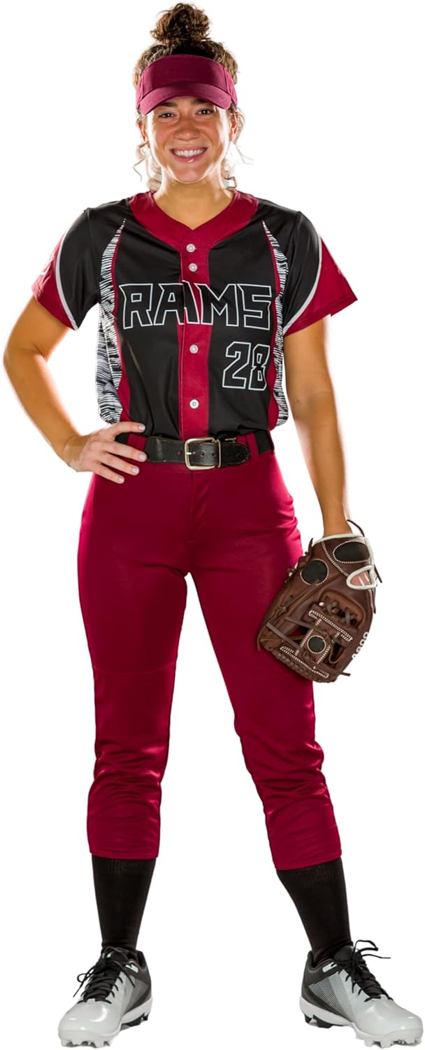 Alleson Athletic Girls Fast Pitch/Softball Belt Loop Pant - Image 2