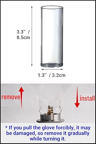 Miniatura 3 de CAMPINGMOON 1 14 pulgadas Camping Gas Latern Globe Hoya lámpara de repuesto Globo de cristal transparente 3 38 pulgadas de altura T-1-DT
