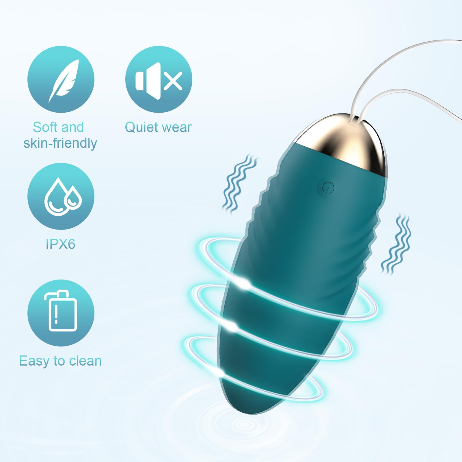 Vibratore con telecomando, stimolazione del punto G e del clitoride, 10 modalità di vibrazione, sex ball con telecomando, sex toy per coppie e donne, uovo vibrante ricaricabile, verde