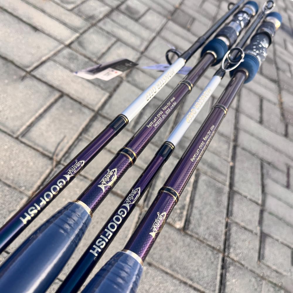 GOOFISH® Monster DEEP-7ft(213cm) Length PE4-7 Jig 200-700g Japan Fuji Solid Nano Slow Pitch Jigging Rod