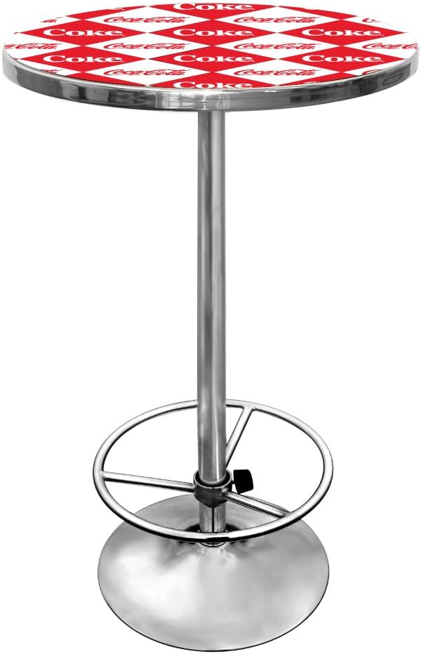 Coca-Cola Checker Chrome Pub Table