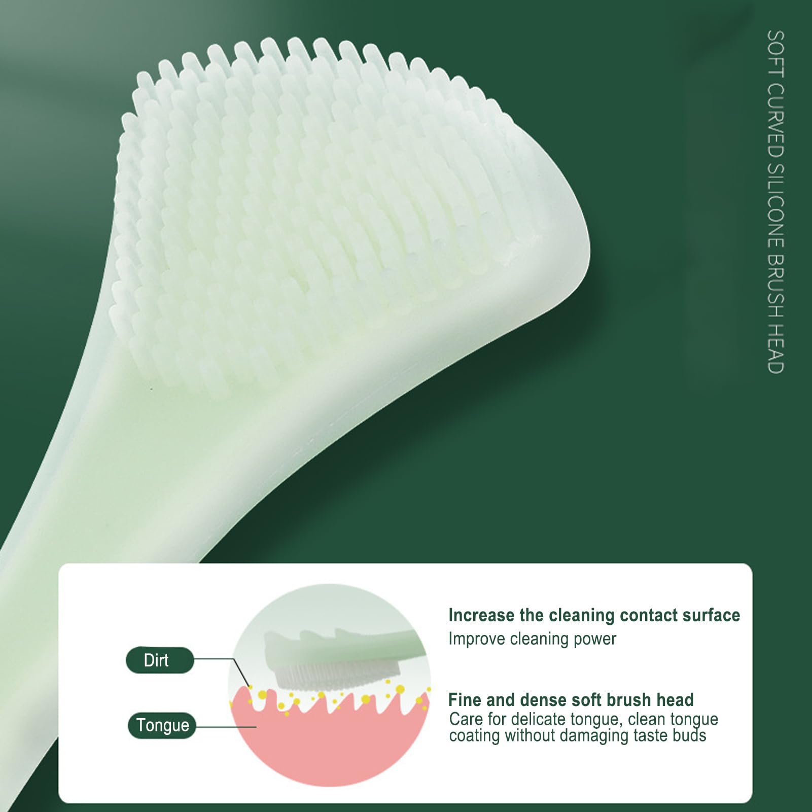 Set di raschietti per lingua, confezione da 4 spazzole per lingua, efficace rimozione affidabile, in morbido silicone per pulire la bocca e l'alito più fresco, strumenti per l'igiene delicata per