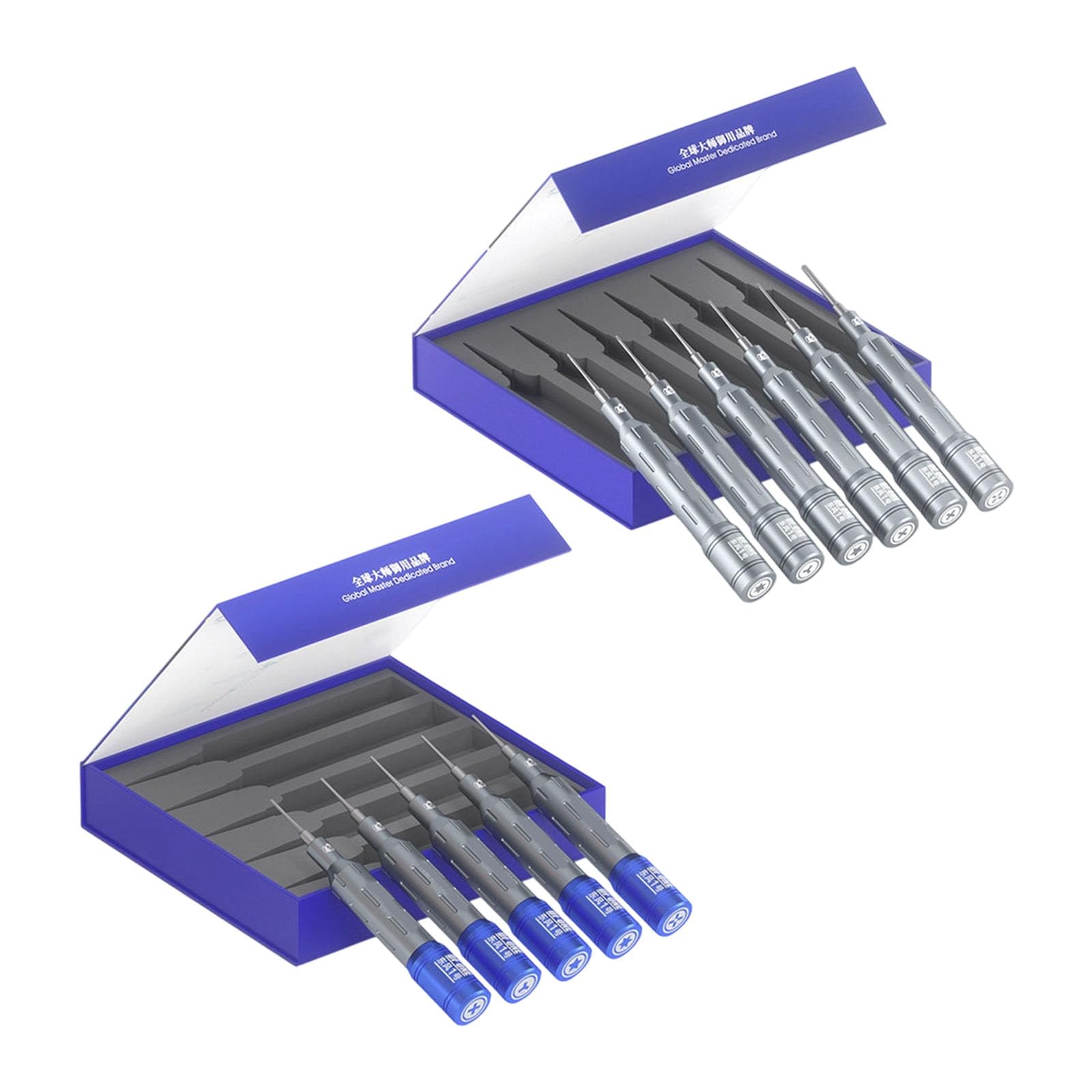 Juego de destornilladores 3D/2D con mango ergonómico, revestimiento anticorrosión para proyectos de trabajo, reparación de teléfono, destornillador mixto