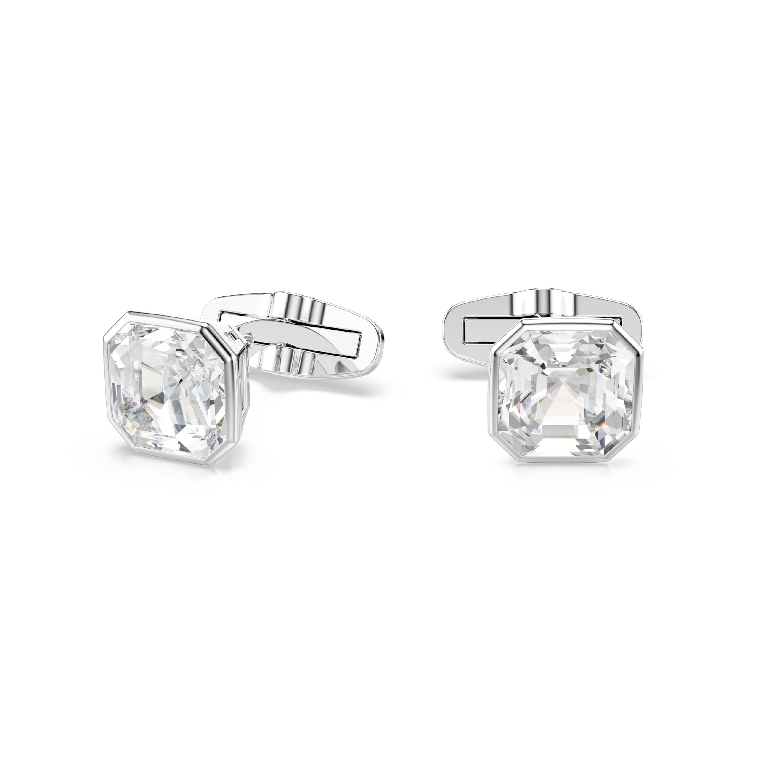 Swarovski Manschettenknöpfe Millenia Manschettenknöpfe Oktagon-Schliff, Weiß, Rhodiniert 5733306