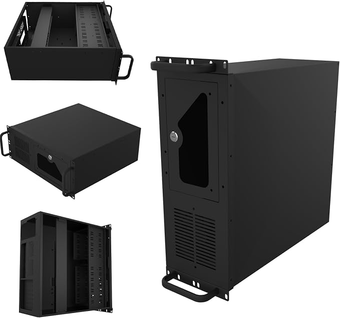 Gabinete Rack 4U para Servidor compatible ATX miniatura 9