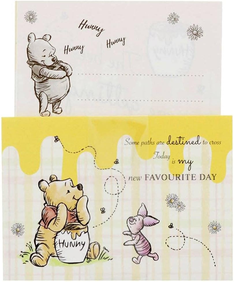 Amazon Co Jp くまのプーさん ミニ レターセット 手渡し 手紙セット イエロー ディズニー 文房具 オフィス用品